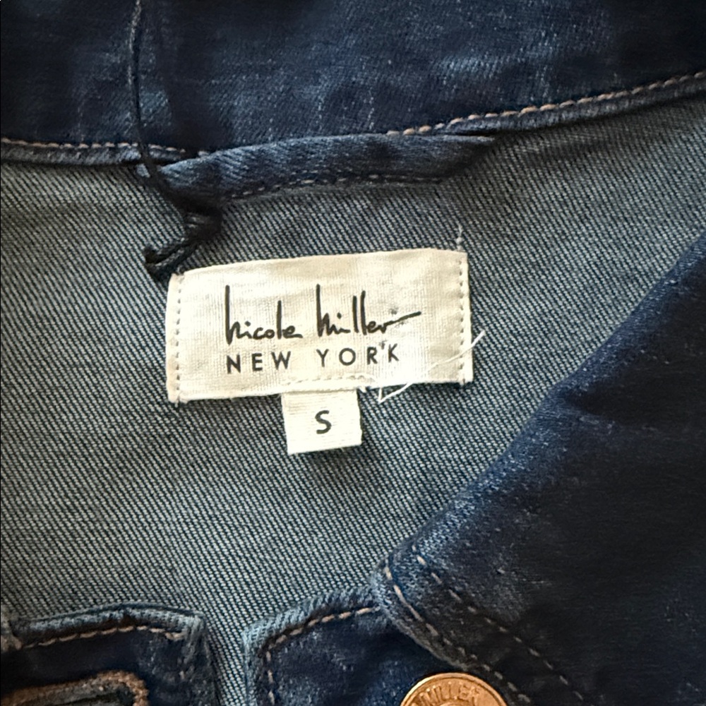 Nicole Miller Stretch Denim Jacket - Picture 2 of 3